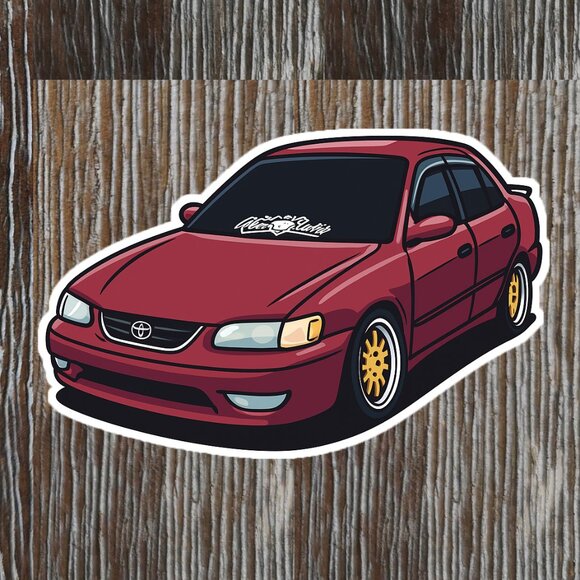 Toyota Corolla 8th generation 1998-2002 Vinyl Sticker - Picture 1 of 1